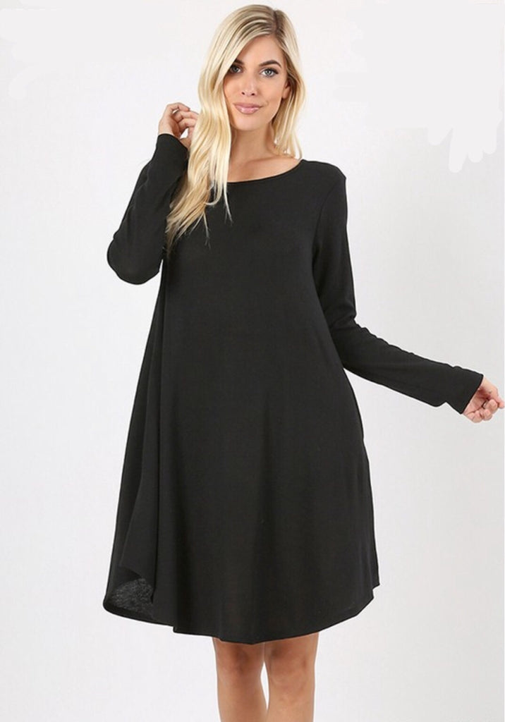 Black Tunic Dress Long Sleeve